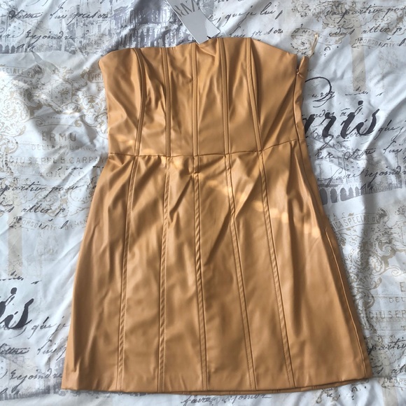 NWT Zara faux leather mini dress - Picture 5 of 5